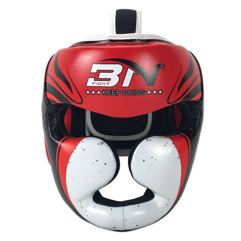 BN Boxing Headgear for Men & Women, Muay Thai MMA Headgear with Protective Padding, Full Face Coverage for Sparring Training