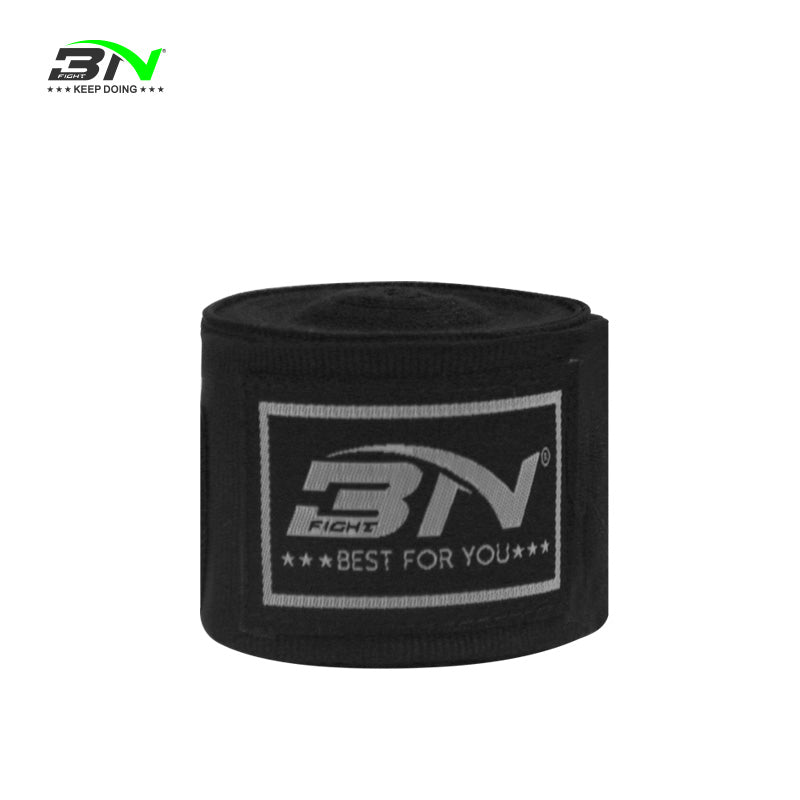 BN Boxing Hand Wraps 1.5M/3M/5M – Mexican Style Semi-Elastic MMA Inner Gloves - Wrist Support for Muay Thai, Kickboxing, BJJ, Karate - Thumb Loop & Hook and Loop Closure - Cotton & Nylon Blend