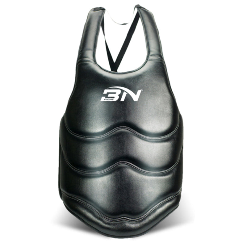 BN Boxing Body Protector Reversible, Kickboxing MMA Muay Thai Chest Guard, Sparring Training Heavy Punching, Adjustable Shield, Martial Arts Upper Belly Protection Pad, Taekwondo TKD Vest