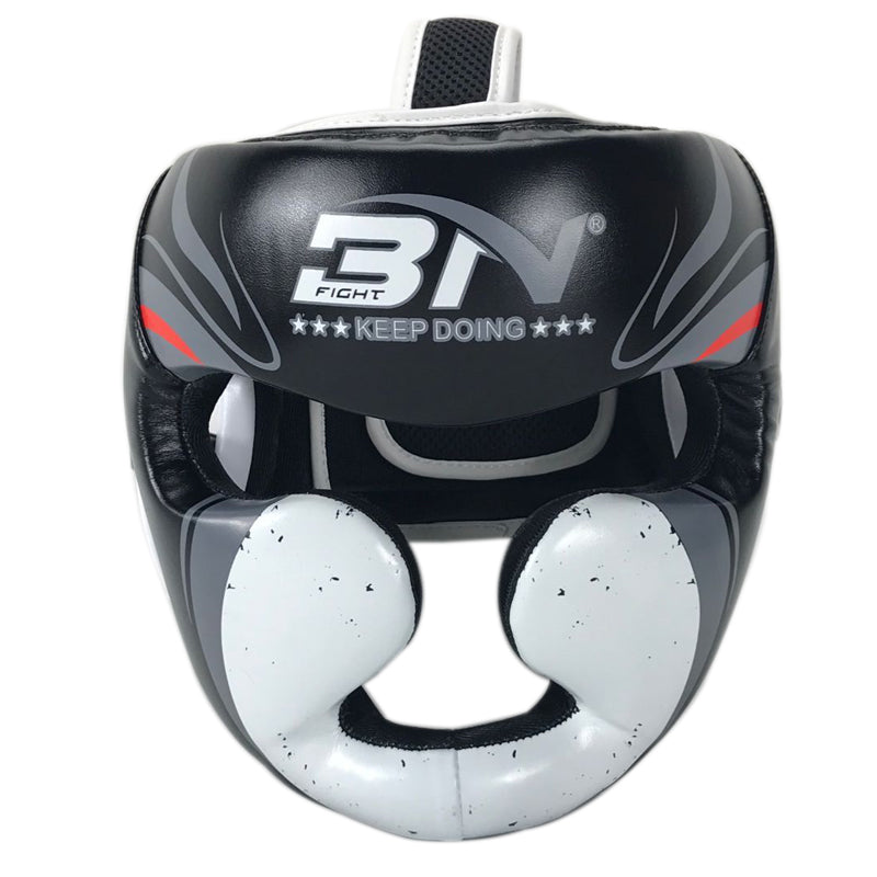 BN Boxing Headgear for Men & Women, Muay Thai MMA Headgear with Protective Padding, Full Face Coverage for Sparring Training