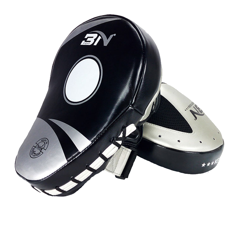 BN Muay Thai Pad for Training, Curved Kickboxing Kicking Strike Shield, Coaching Kick Boxing, MMA, Martial Arts, Karate, Taekwondo, Punching, Foot, Knee and Elbow Target