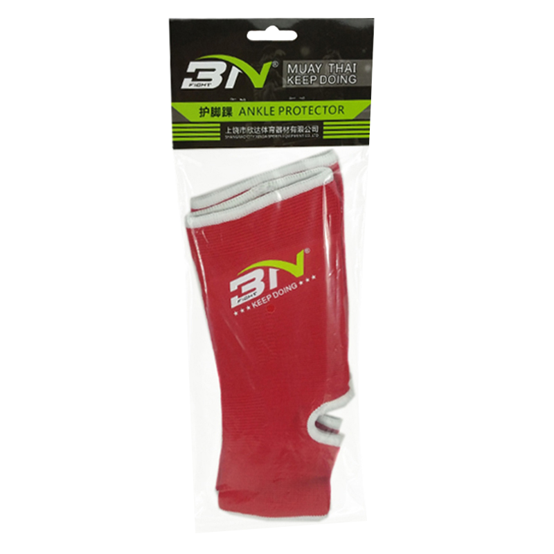 BN Ankle Sleeve Muay Thai Foot Brace Boxing Ankle Braces for Men Breathable Women Foot Wraps Support for Martial Arts Kickboxing Gym Running, L Size(Black, Blue)