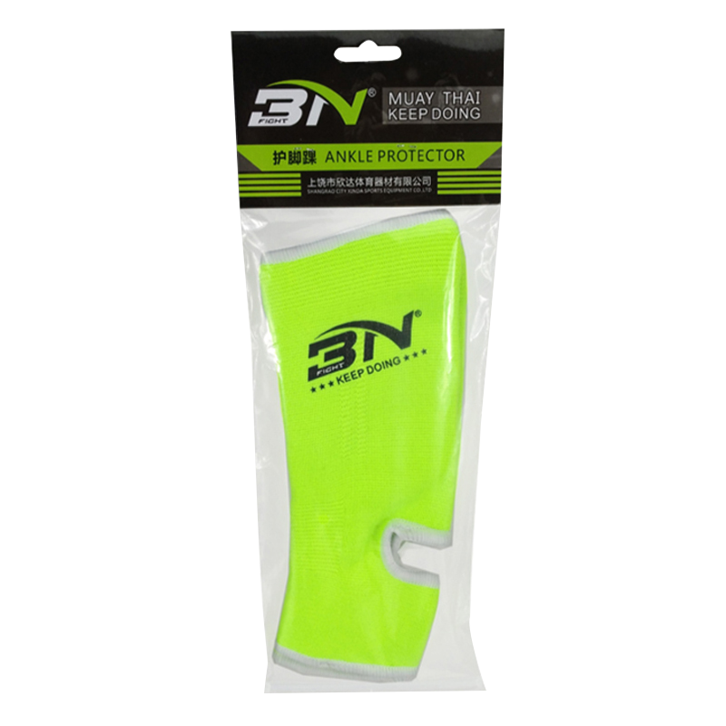 BN Ankle Sleeve Muay Thai Foot Brace Boxing Ankle Braces for Men Breathable Women Foot Wraps Support for Martial Arts Kickboxing Gym Running, L Size(Black, Blue)