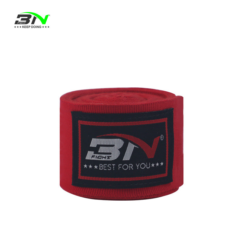 BN Boxing Hand Wraps 1.5M/3M/5M – Mexican Style Semi-Elastic MMA Inner Gloves - Wrist Support for Muay Thai, Kickboxing, BJJ, Karate - Thumb Loop & Hook and Loop Closure - Cotton & Nylon Blend