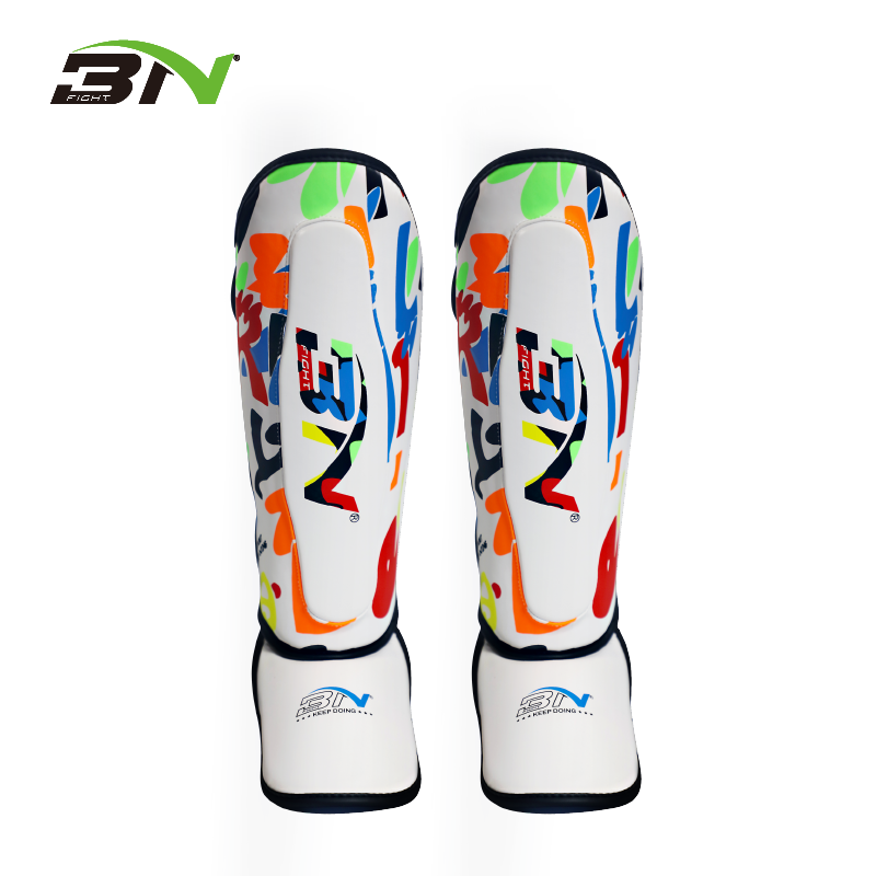 BN Kids Shin Guards Kickboxing Muay Thai,MMA Martial Arts Kicking Sparring Training Gear,Boxing Taekwondo Ideal Padding Low Sweat Shin Protection Leg Guards
