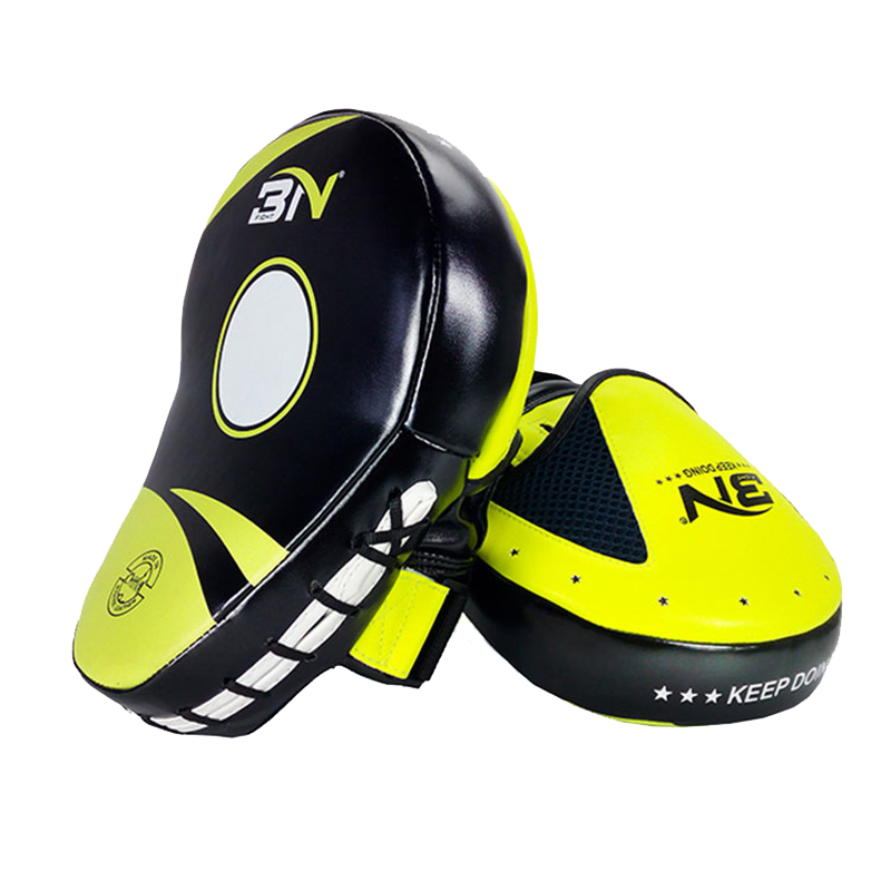 BN Muay Thai Pad for Training, Curved Kickboxing Kicking Strike Shield, Coaching Kick Boxing, MMA, Martial Arts, Karate, Taekwondo, Punching, Foot, Knee and Elbow Target