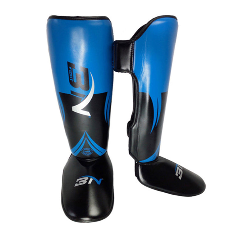 BN MMA Martial Arts Shin Guards – Padded, Adjustable Muay Thai Leg Guards with Instep Protection for Kickboxing/MMA Training and Sparring – Durable, Professional MMA Equipment