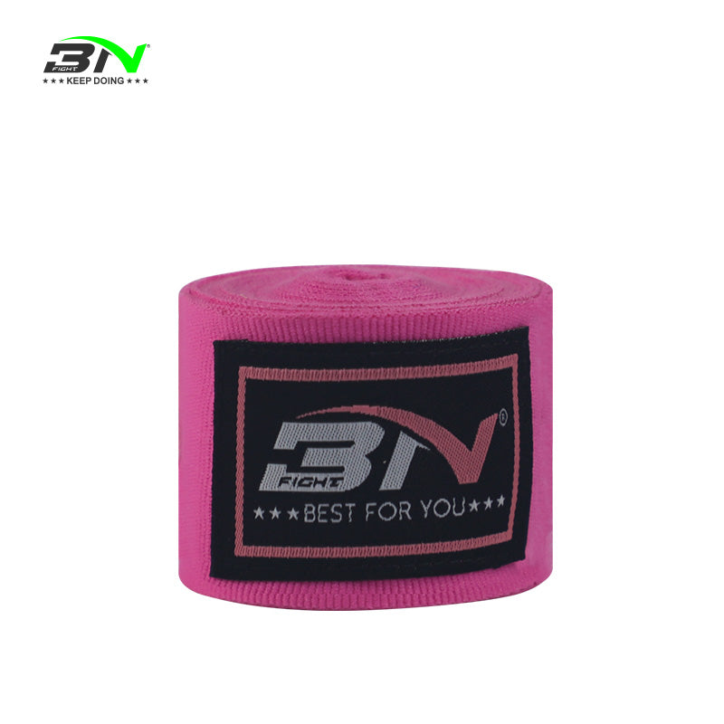 BN Boxing Hand Wraps 1.5M/3M/5M – Mexican Style Semi-Elastic MMA Inner Gloves - Wrist Support for Muay Thai, Kickboxing, BJJ, Karate - Thumb Loop & Hook and Loop Closure - Cotton & Nylon Blend