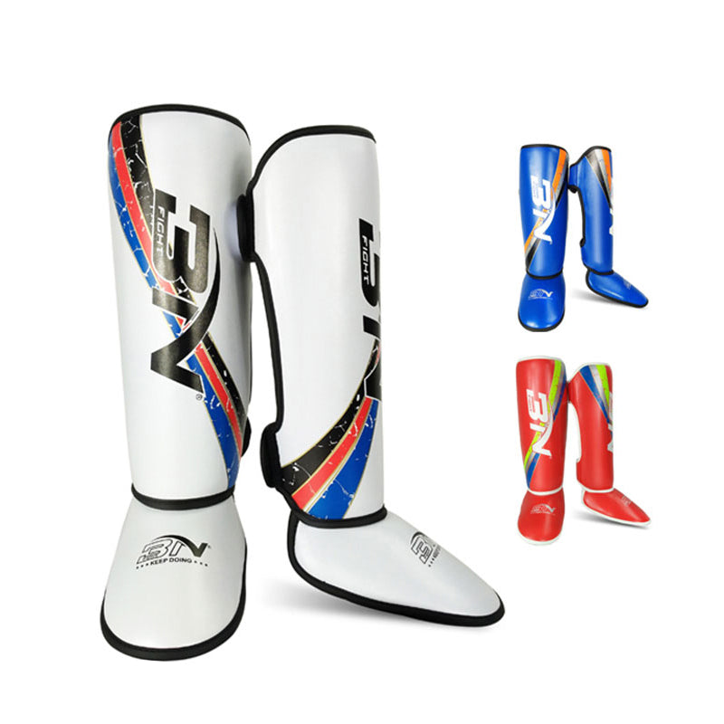 BN Muay Thai Shin Guards for Kids Premium, Lightweight & Durable Extended Protection to Avoid shin splints During Training or Sparring