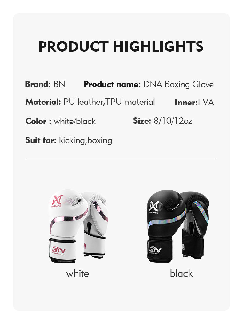 BN Boxing Gloves - Premium PU Leather, Heavyweight - Ideal for Boxing, Kickboxing, Muay Thai & Fitness Training