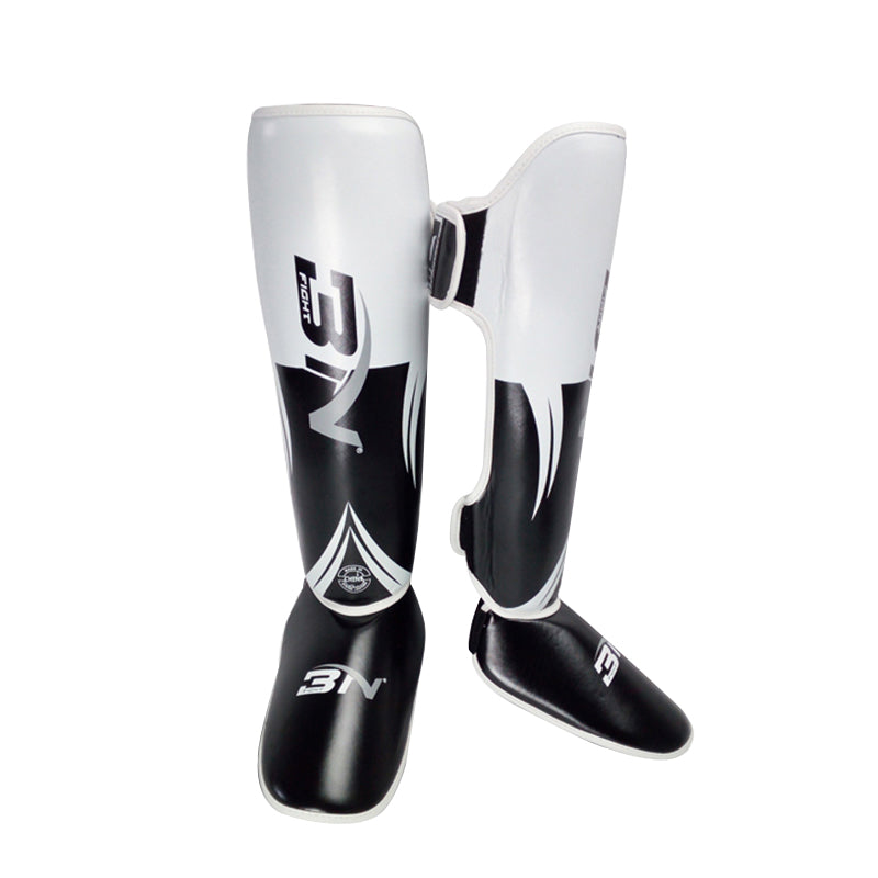 BN MMA Martial Arts Shin Guards – Padded, Adjustable Muay Thai Leg Guards with Instep Protection for Kickboxing/MMA Training and Sparring – Durable, Professional MMA Equipment