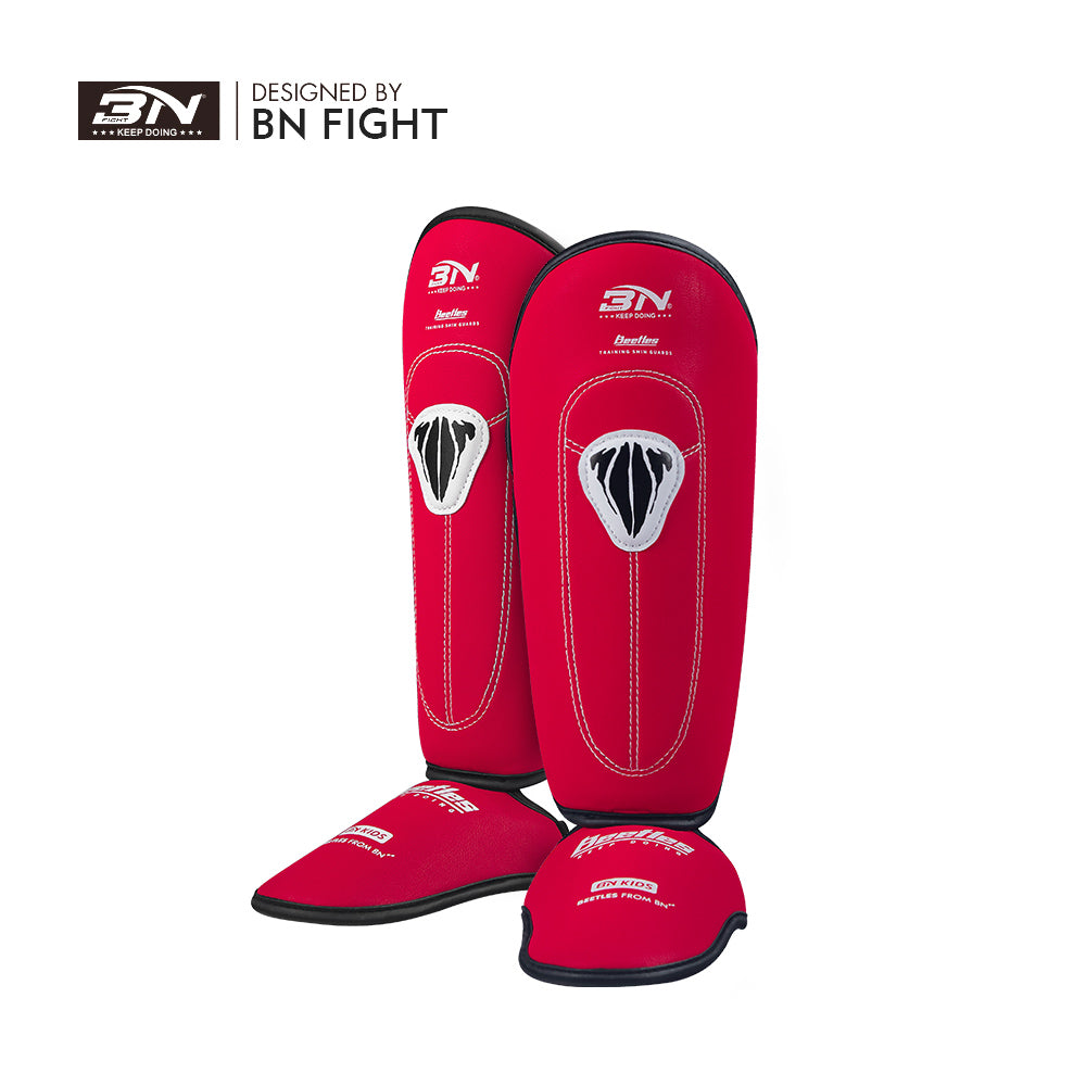 BN Kids Shin Guards - with a and Ideal Padding | Thick shin Protection for Kicks in Kickboxing, MMA, Muay Thai and Other Martial Arts